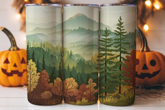 Autumn Mountain Forest 20oz Tumbler Wrap