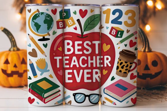 Best Teacher Ever 20oz Tumbler Wrap