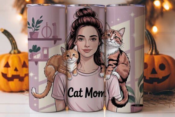 Cat Mom 20oz Tumbler Wrap