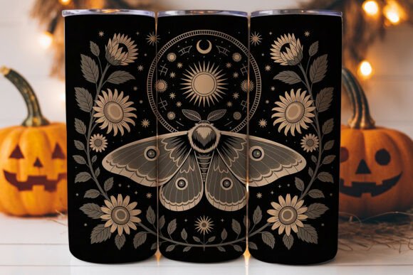 Celestial Moth Sunflower 20oz Tumbler