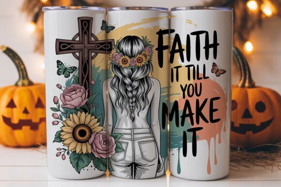 Faith Sunflower Tumbler Wrap