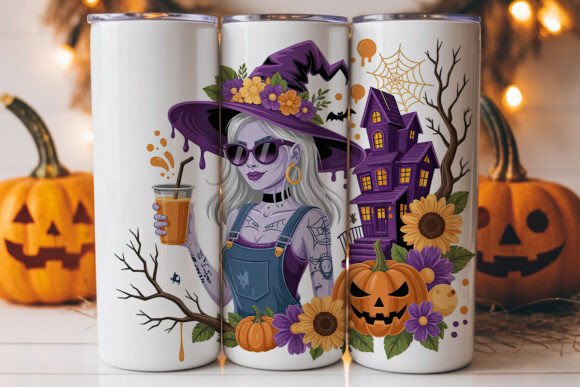 Halloween Witch Tumbler Wrap