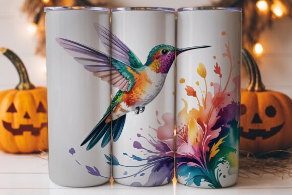 Hummingbird Watercolor 20oz Tumbler Wrap