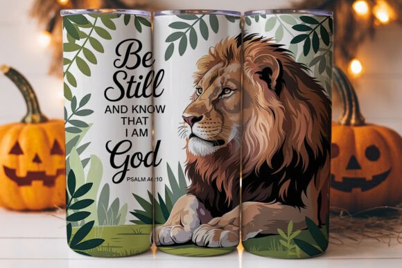 Lion with Bible Verse 20oz Tumbler Wrap