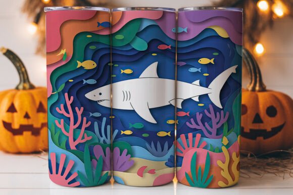 Magical Shark Reef 20oz Tumbler Wrap