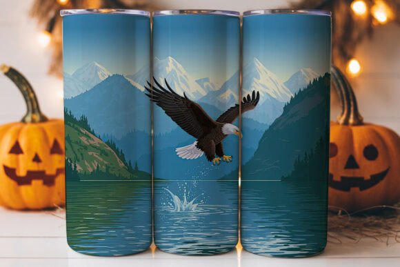 Majestic Bald Eagle 20oz Tumbler Wrap
