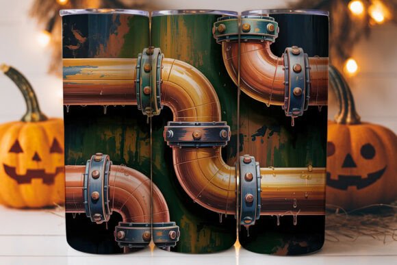 Steampunk Industrial 20oz Tumbler Wrap