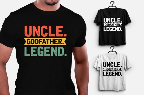 Uncle Godfather Legend T-Shirt Design