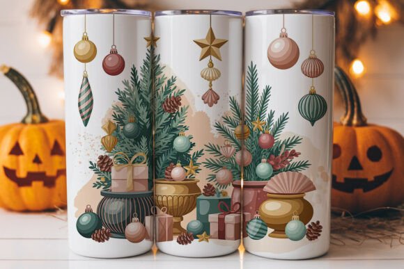 Vintage Christmas Tumbler Wrap