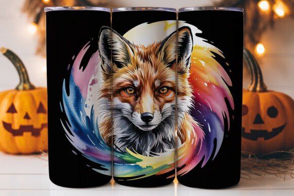 Watercolor Fox 20oz Tumbler Wrap