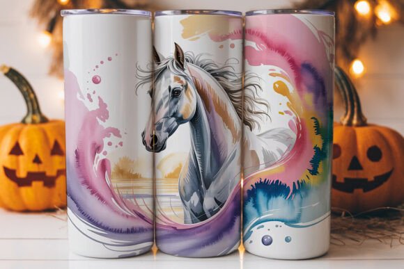 Watercolor Horse 20oz Tumbler Wrap
